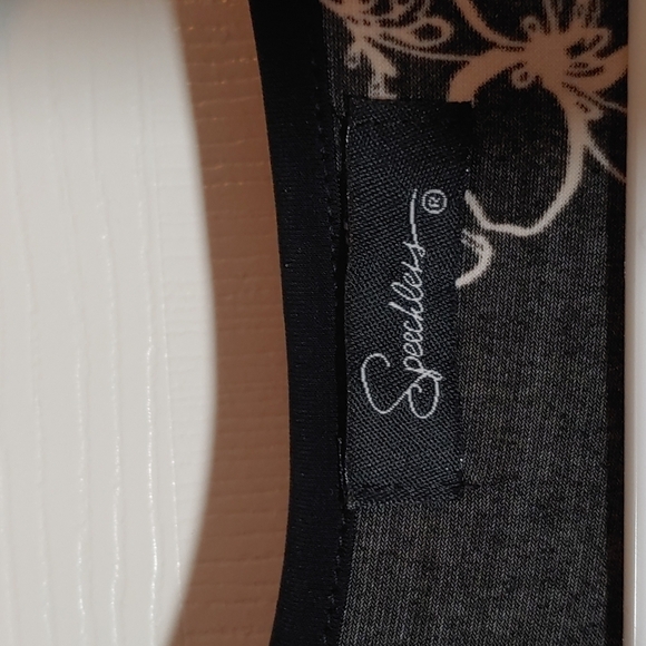 Speechless Black Pink Floral Print Faux Wrap V Neck Dress Size S - Picture 3 of 8